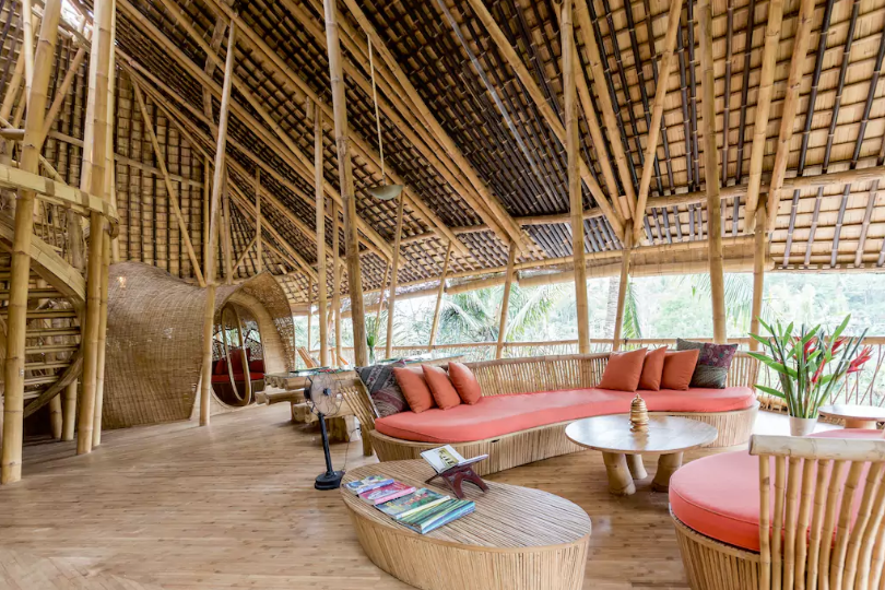 A bamboo house in Abiansemal, Bali