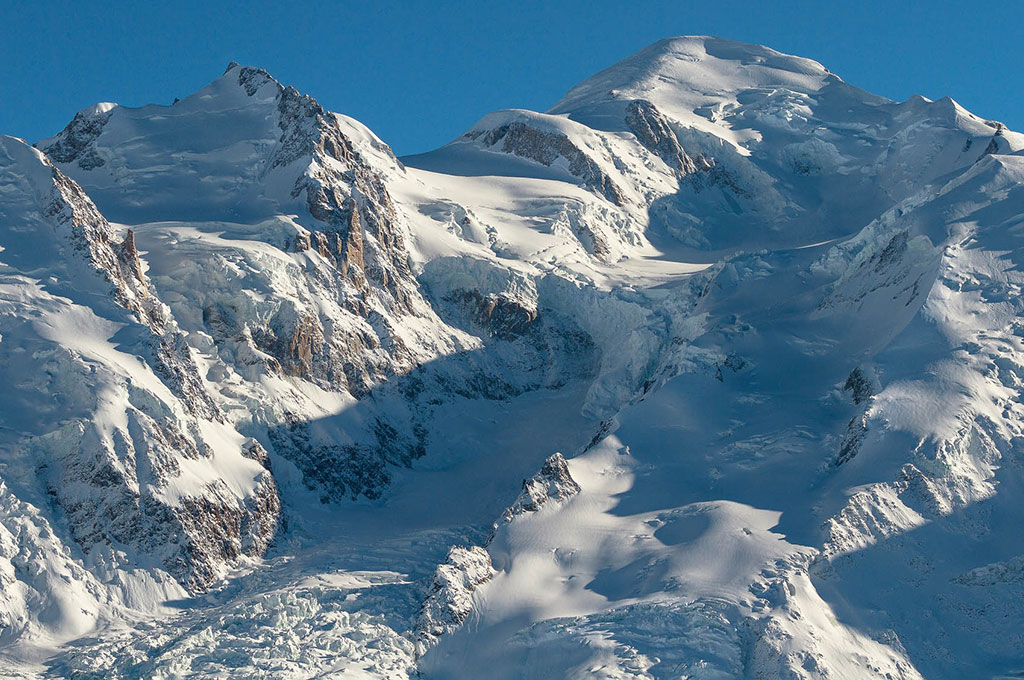 Snow covered mountain in Chamonix, France