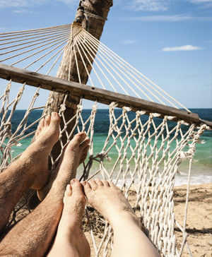 Hammock by beach