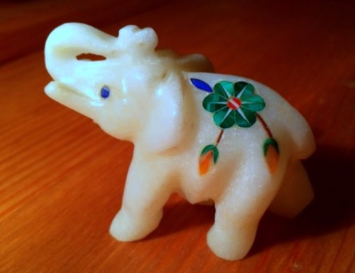 Painted Indian elephant