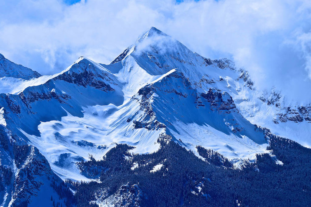 Snow covered mountain in Telluride, USA